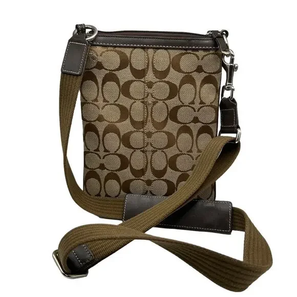 COACH Brown Signature Canvas Crossbody - Picture 2 of 9